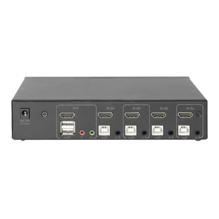 Digitus | KVM Switch, 4 Port, Single Display, 4K, HDMI | DS-12880