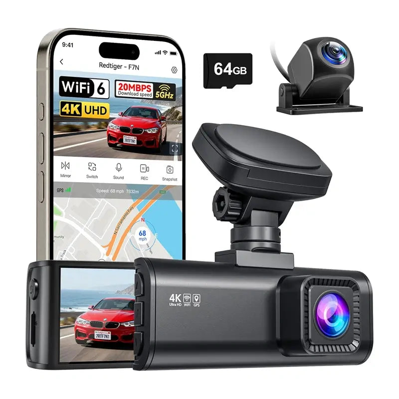 REDTIGER F7N WiFi 4K + 1080p Dash Cam - Image 3