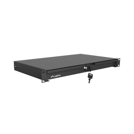 Lanberg AK-2002-B | 19" Drawer 1U, max load capacity up to 30 kg assembly | 48.26 x 27 x 4.4 cm | Black