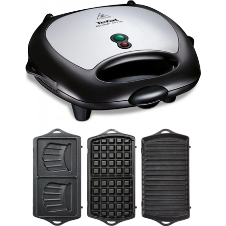 TEFAL | Sandwitch Maker | SW614831 | 700 W | Number of plates 3 | Black/Stainless Steel