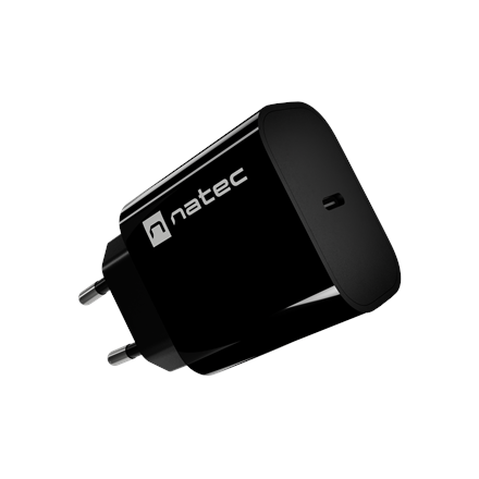 Natec Ribera USB Charger 1X USB-C 20W, Black