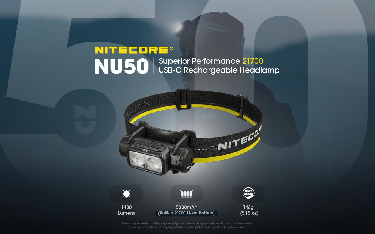 HEADLAMP NU SERIES 1400 LUMENS/NU50 NITECORE