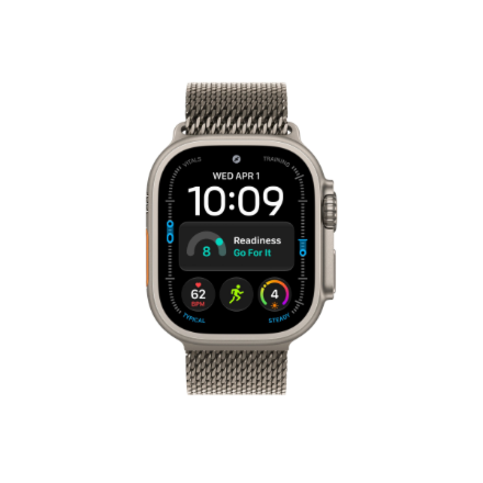 Apple Watch Ultra 4 GPS + Cellular 49mm Natural Titanium Case with Natural Titanium Milanese Loop - M | Apple