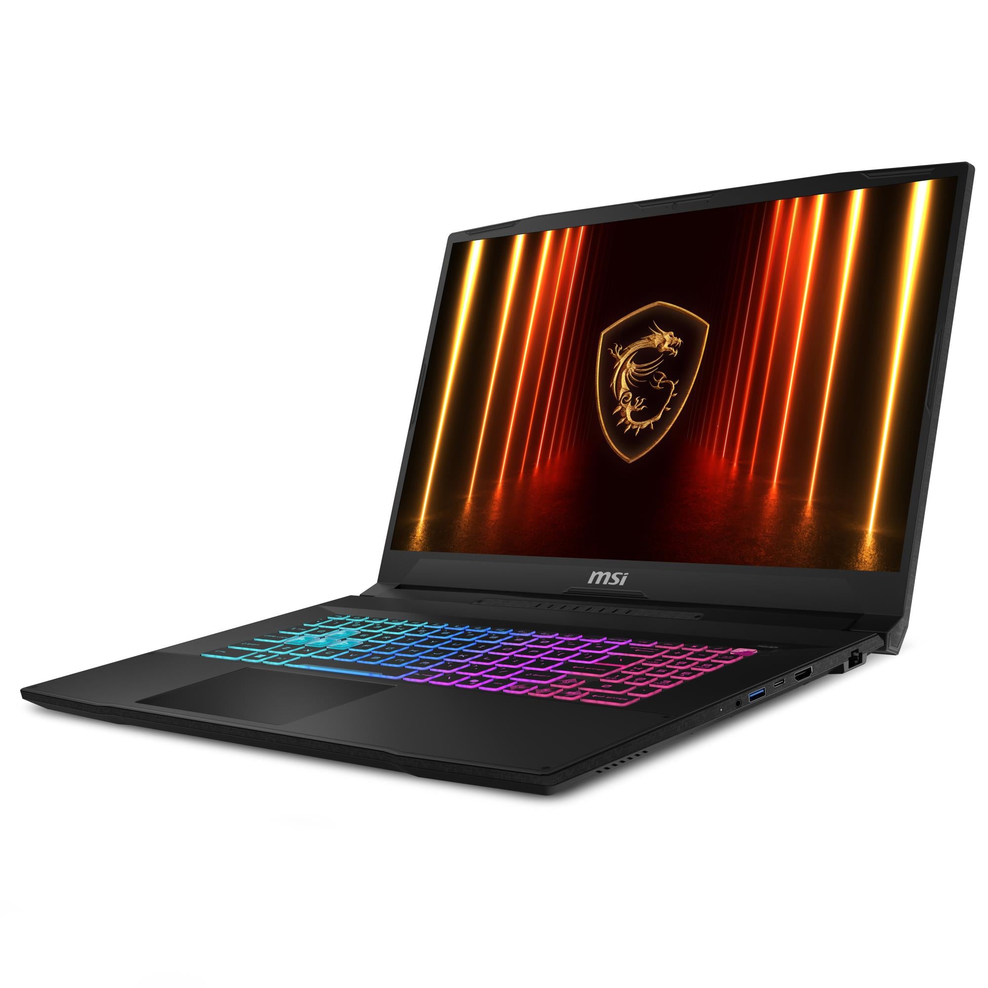 Notebook MSI Katana 17 HX B14WFK CPU Intel® CoreT i7 i7-14650HX 17.3 " 1920 x 1080 pixels RAM 16 GB DDR5-SDRAM SSD 1000 GB Discrete graphics NVIDIA GeForce RTX 5060 8 GB On-board graphics Yes Numeric keypad Yes OS installed Windows 11 Home Colour Black