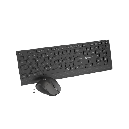 Natec Keyboard and Mouse | Stringray 2 | Keyboard and Mouse Set | Wireless | US | Black