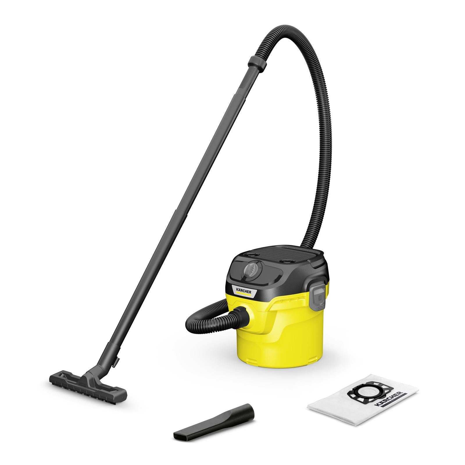 Vacuum Cleaner KARCHER Suction power 220 AW Input power 1000 W Dust capacity 12 L Drum vacuum Cleaning type dry&wet Dust container Dust bag Colour Black/Yellow 1.628-400.0