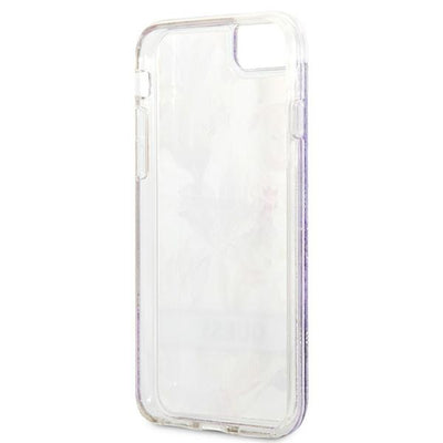 Guess Flower Liquid Glitter case for iPhone SE 2022 / SE 2020 / 7 / 8 - purple