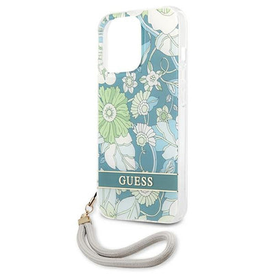 Guess GUHCP13XHFLSN iPhone 13 Pro Max 6.7" green/green hardcase Flower Strap