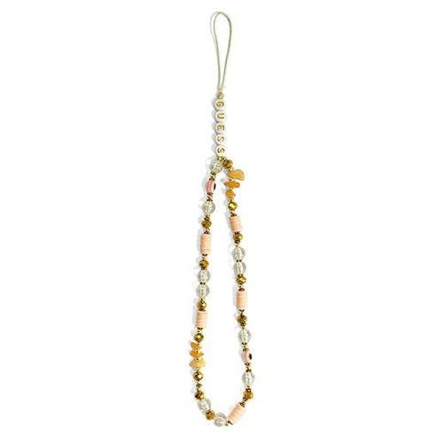 Guess pendant GUSTBOHP Phone Strap brown/brown Beads Bohemia