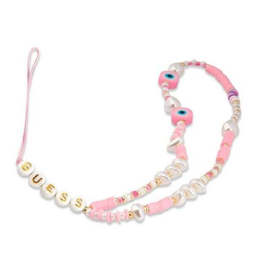 Guess pendant GUSTSHPP Phone Strap pink/pink Beads Shell
