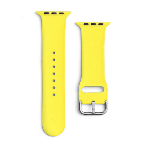 Silicone Strap APS for Apple Watch 38/40/41mm Strap Watch Bracelet - Yellow — Hurtel