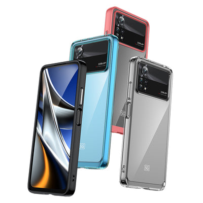 Outer Space Case for Xiaomi Poco X4 Pro 5G cover with a flexible frame black — Hurtel
