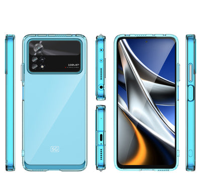 Outer Space Case for Xiaomi Poco X4 Pro 5G cover with a flexible frame blue — Hurtel