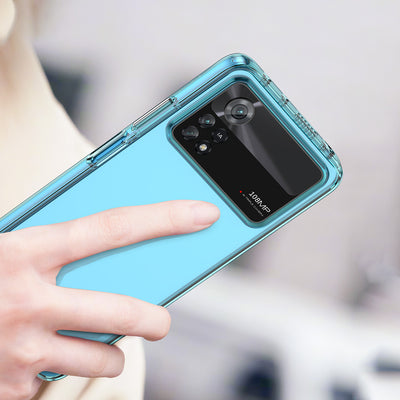 Outer Space Case for Xiaomi Poco X4 Pro 5G cover with a flexible frame blue — Hurtel