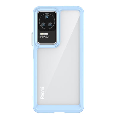 Outer Space Case for Xiaomi Poco F4 5G cover with a flexible frame blue — Hurtel