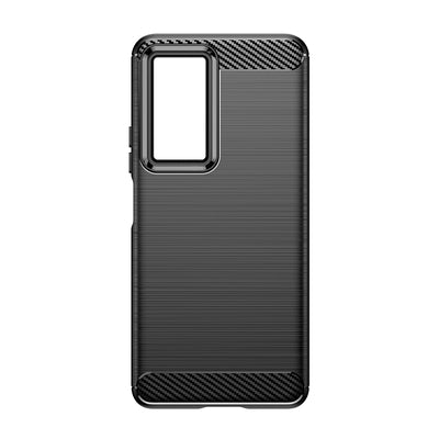 Carbon Case for Xiaomi Poco F4 5G flexible silicone carbon cover black — Hurtel
