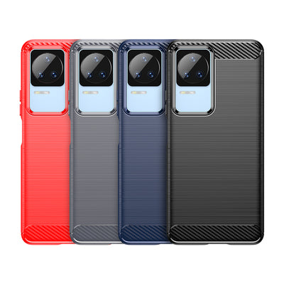 Carbon Case for Xiaomi Poco F4 5G flexible silicone carbon cover black — Hurtel