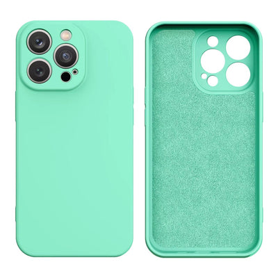 Silicone case iPhone 14 Plus silicone cover mint green — Hurtel