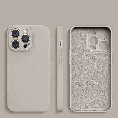 Silicone case iPhone 14 Plus silicone cover beige — Hurtel
