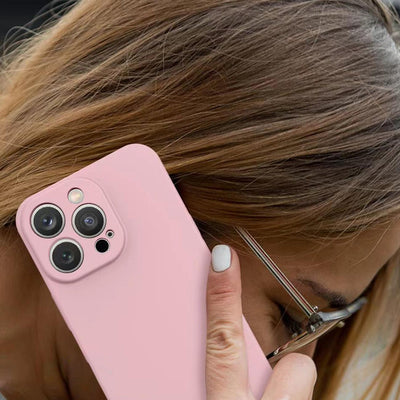 Silicone case iPhone 14 Plus silicone case fuchsia — Hurtel