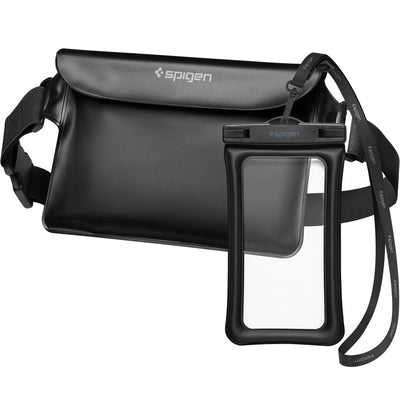 Spigen Aqua Shield A621 Waterproof Hip Bag + Floating Case - Black