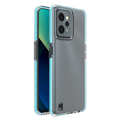 Spring Case for Realme C31 silicone cover with frame light blue — Hurtel