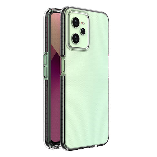 Spring Case case for Realme C35 silicone cover with frame black — Hurtel