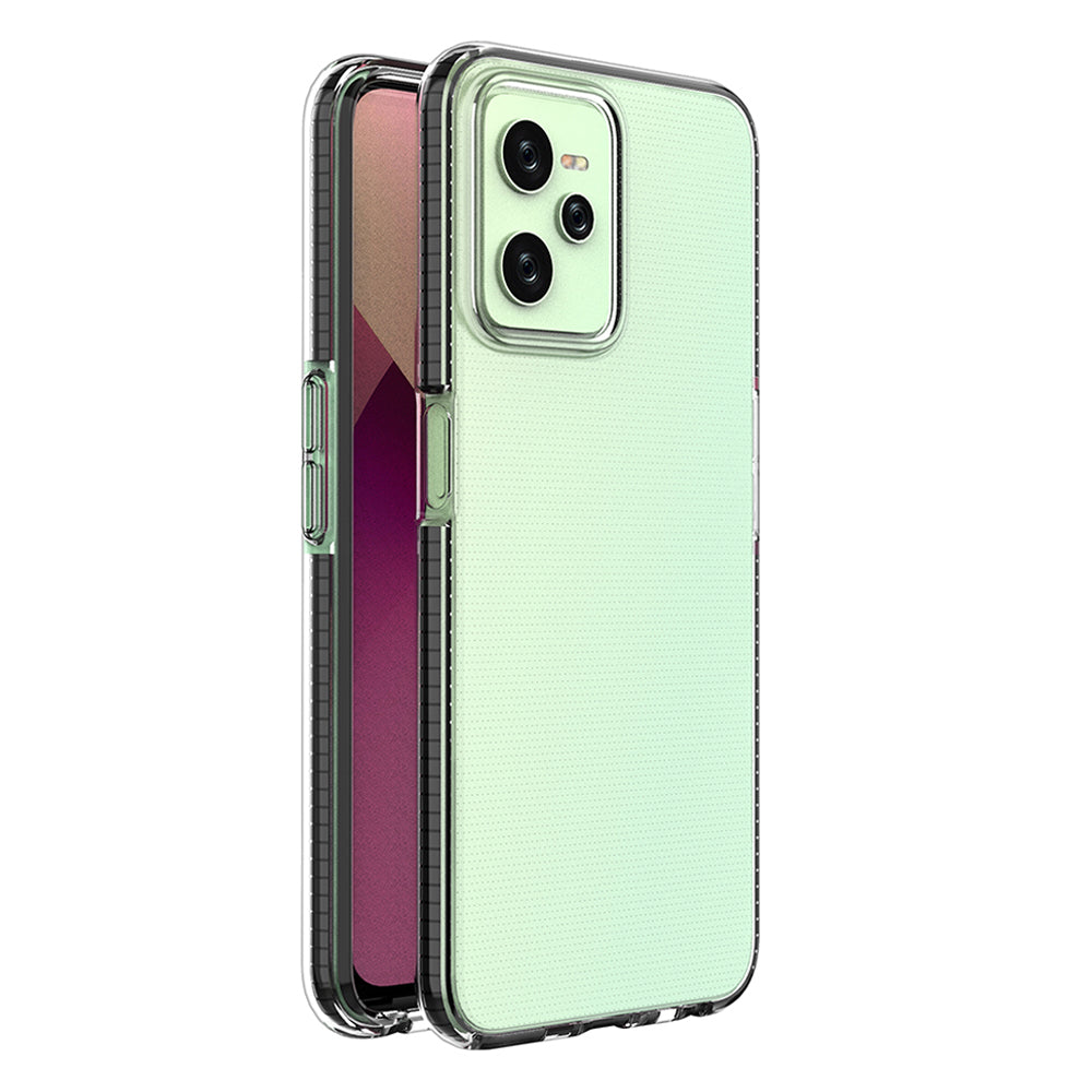 Spring Case case for Realme C35 silicone cover with frame black — Hurtel