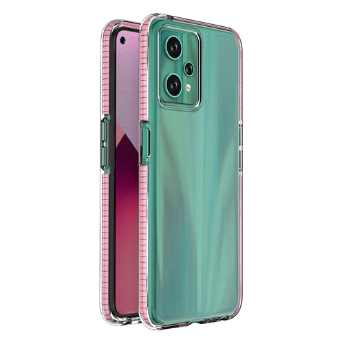 Spring Case for Realme 9 Pro silicone cover with frame light pink — Hurtel