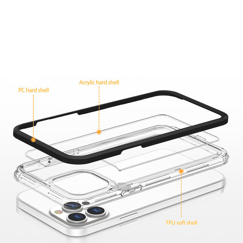 Clear 3in1 case for Samsung Galaxy A03 silicone cover with frame red — Hurtel