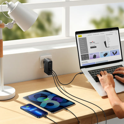 Baseus GaN5 Pro fast charger 2xUSB-C + USB 140W EU black (CCGP100201)