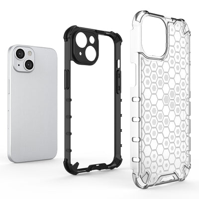 Honeycomb case for iPhone 14 armored hybrid cover black — Hurtel