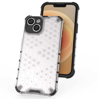 Honeycomb case for iPhone 14 Plus armored hybrid cover blue — Hurtel