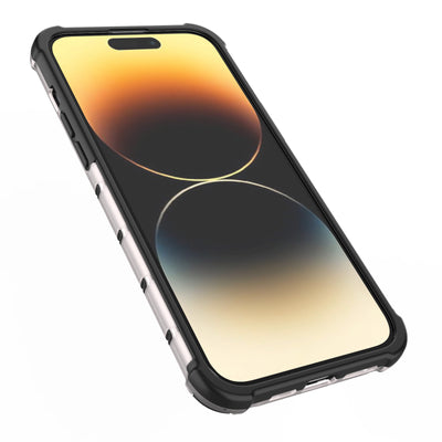 Honeycomb case for iPhone 14 Pro armored hybrid cover black — Hurtel