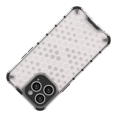 Honeycomb case for iPhone 14 Pro Max armored hybrid cover transparent — Hurtel