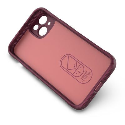 Magic Shield Case case for iPhone 14 Plus elastic armored case in burgundy — Hurtel