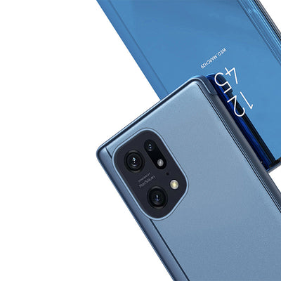 Clear View Case cover for Oppo Find X5 Pro cover with a flap black — Hurtel