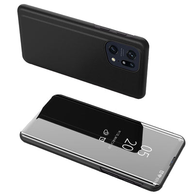 Clear View Case cover for Oppo Find X5 Pro cover with a flap black — Hurtel