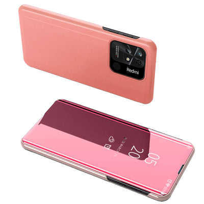 Clear View Case cover for Xiaomi Redmi 10C cover with a flap pink — Hurtel