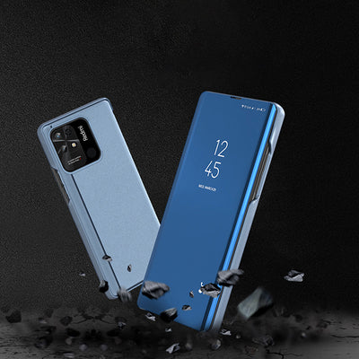 Clear View Case cover for Xiaomi Redmi 10C cover with a flap black — Hurtel
