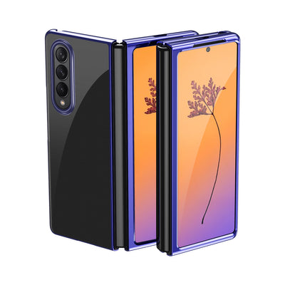 Plating Case case for Samsung Galaxy Z Fold 4 cover with a metallic frame blue — Hurtel