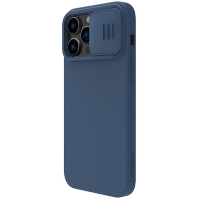 Nillkin CamShield Silky Silicone Case iPhone 14 Pro Max Silicone Cover with Camera Protector Blue