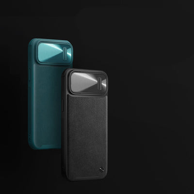 Nillkin CamShield Leather S Case iPhone 14 case cover with camera cover black