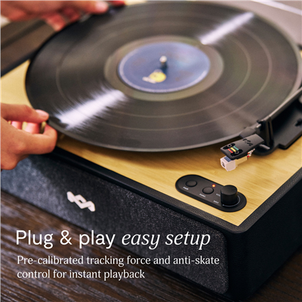 Marley Turntable with Built-In Stereo Speakers | Rise Up | Bluetooth In/Out