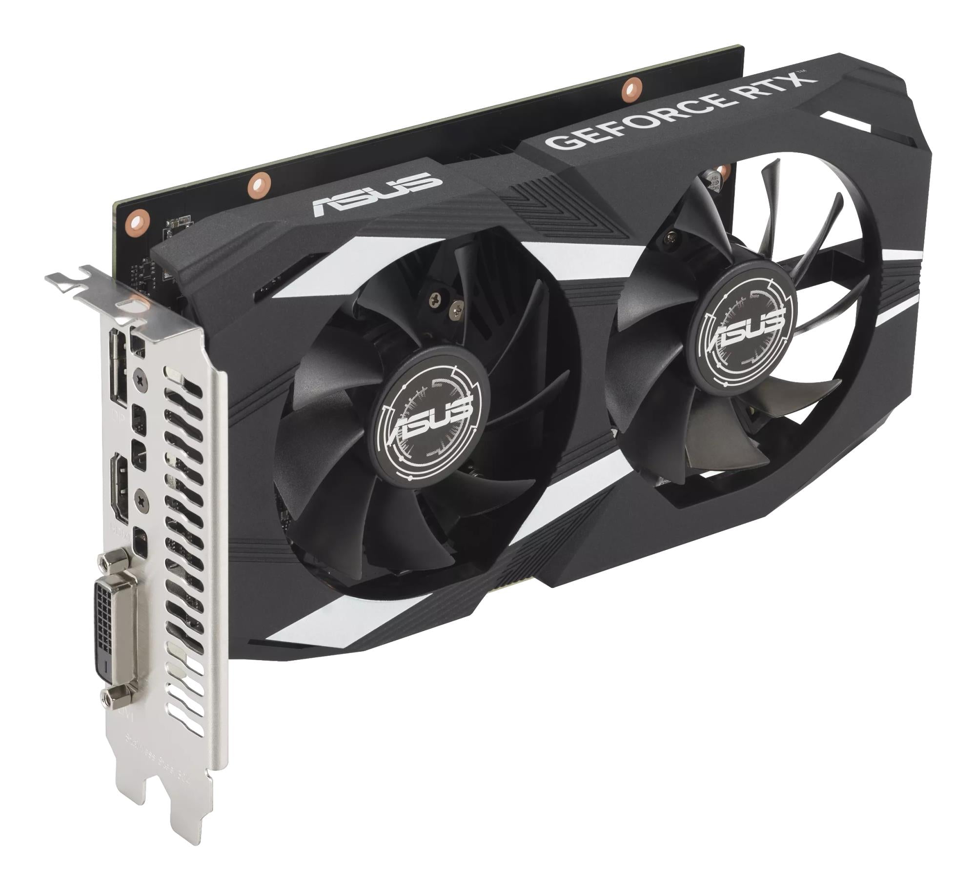 Graphics Card ASUS NVIDIA GeForce RTX 3050 6 GB GDDR6 96 bit PCIE 4.0 16x Dual Slot Fansink 1xDVI-D 1xHDMI 1xDisplayPort DUAL-RTX3050-O6G
