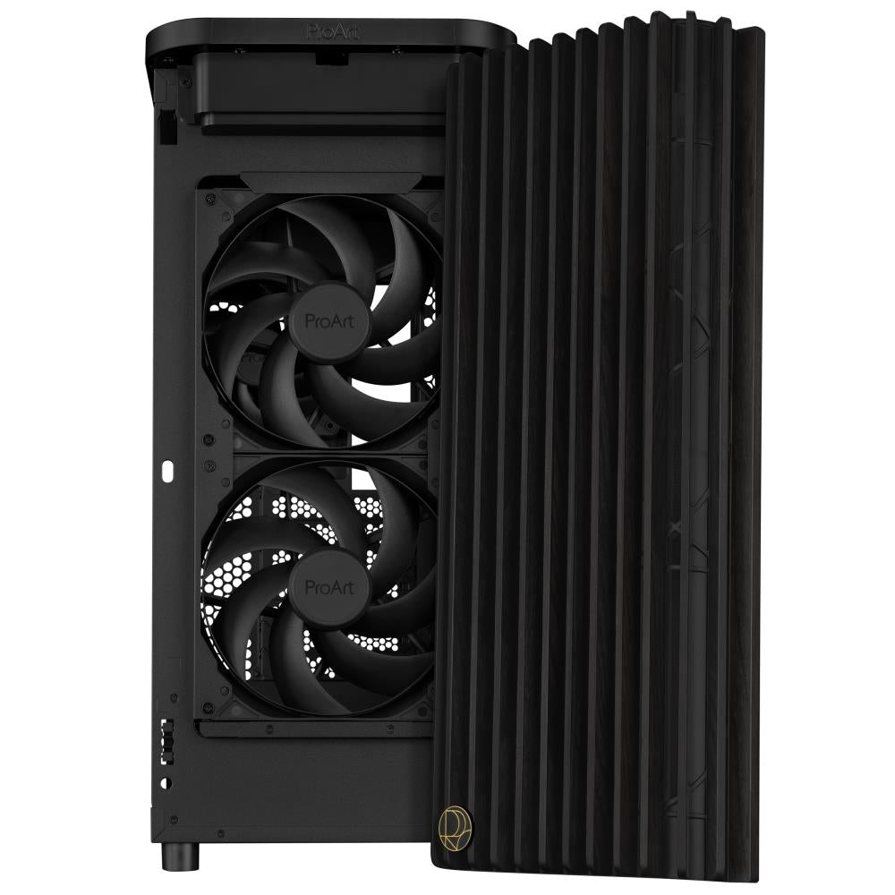 Case ASUS ProArt PA401 Wood Edition - Metal Panel MidiTower Not included ATX Colour Black PROARTPA401WOODMETPWM