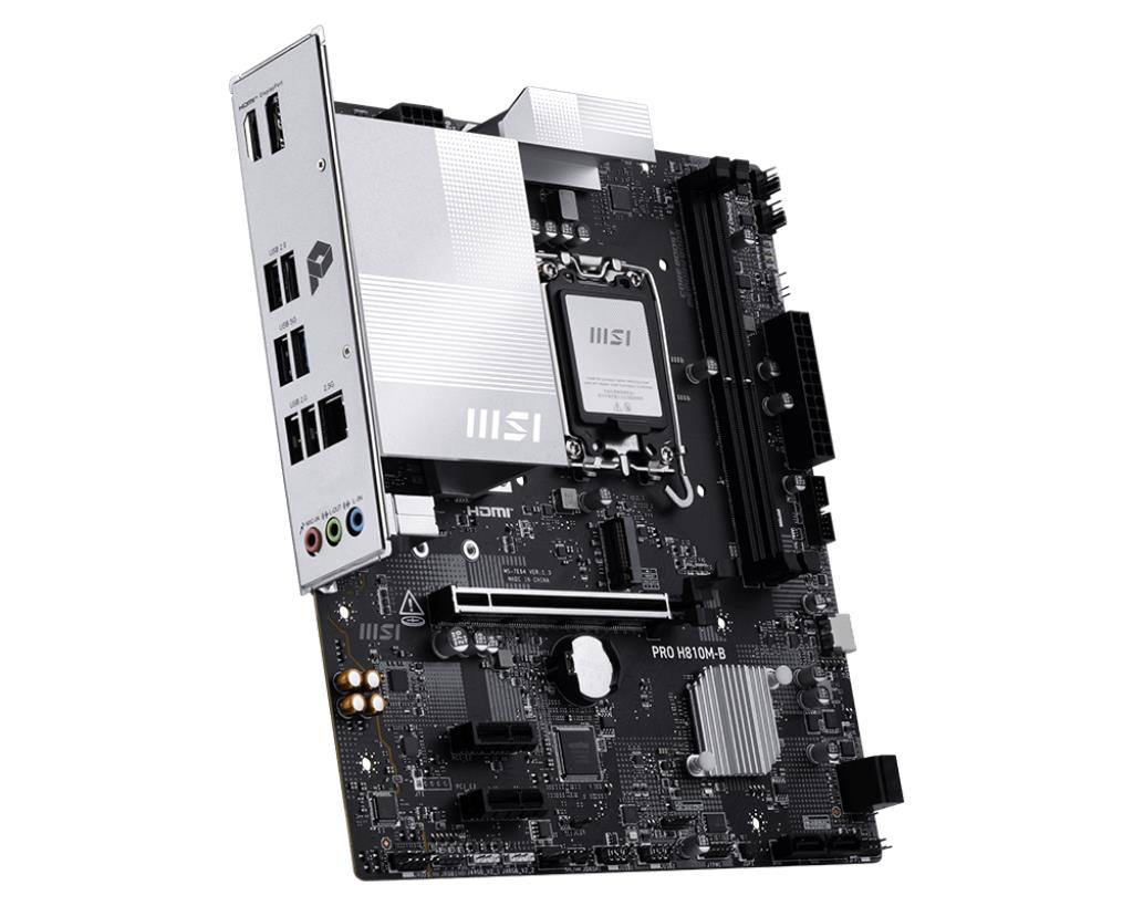 Mainboard MSI Intel H810 LGA1851 Micro-ATX Memory DDR5 Memory slots 2 PROH810M-B