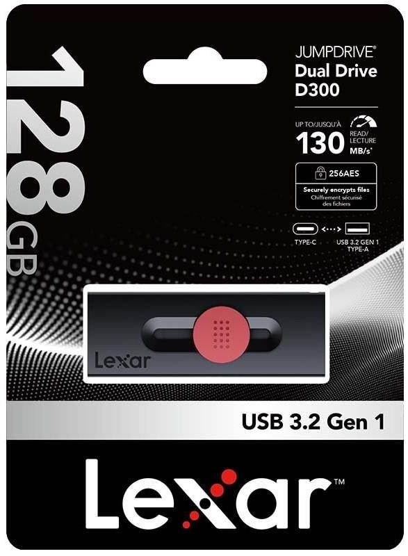 MEMORY DRIVE FLASH USB3.2/128GB LJDD300128G-BNBNG LEXAR