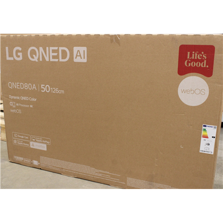 SALE OUT. LG 50QNED80A3A 50" (127 cm) QNED LED LCD TV | SALE OUT. LG 50QNED80A3A | 50 | Smart TV | webOS 25 | UHD | Blac