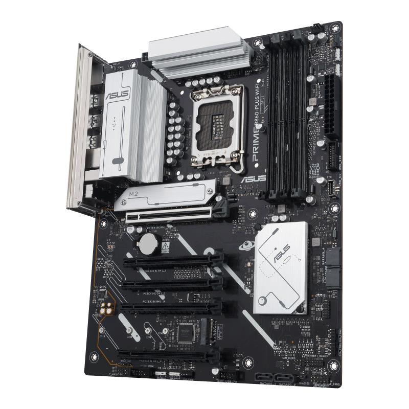 Mainboard ASUS Intel B860 Express LGA1851 Micro-ATX Memory DDR5 Memory slots 4 4xPCI-Express 4.0 16x 1xPCI-Express 5.0 16x 2xM.2 1xHDMI 1xDisplayPort 1xAudio-In 1xAudio-Out 1xMicrophone 4xUSB 2.0 3xUSB 3.2 1xUSB-C PRIMEB860-PLUSWIFI